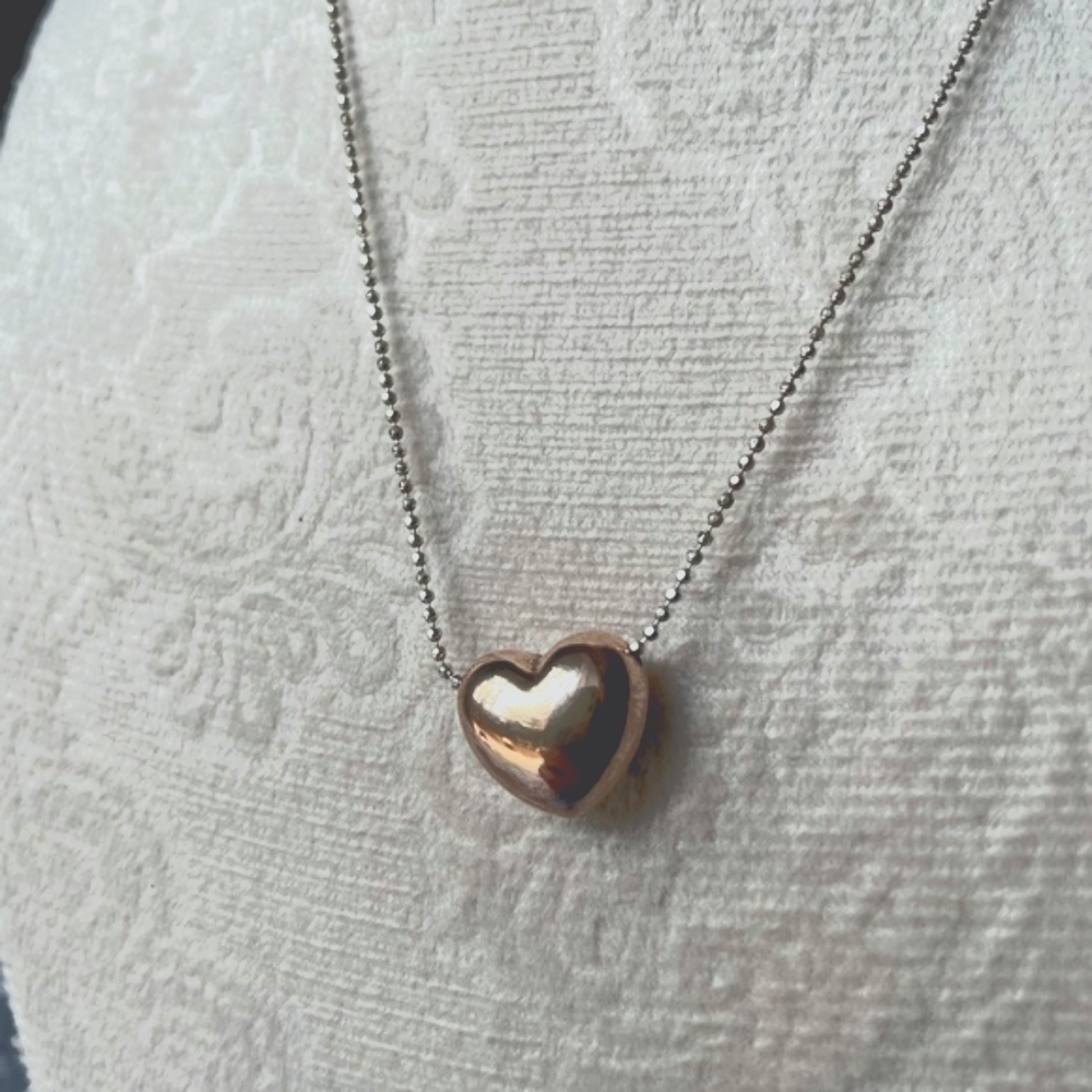 Silver necklace,necklace for women, best gift ,Elegant Heart Pendant Necklace - Picture 4 of 10